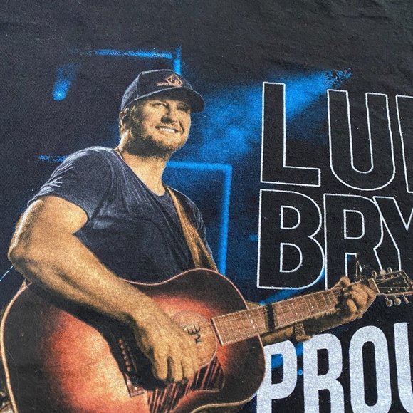 Luke Bryan Proud To Be Right Here Tour 2021 Graphic T-Shirt Size M Country Music - Picture 2 of 16